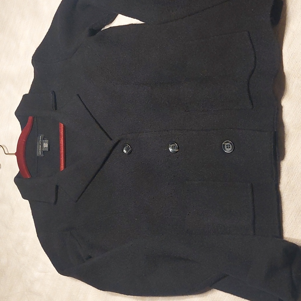 Adrienne Vitttsdini sweater jacket. Black